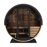 SaunaLife Model EE6G ERGO Elegance Series 4 Person Sauna Barrel Glass Front SL-MODELEE6G