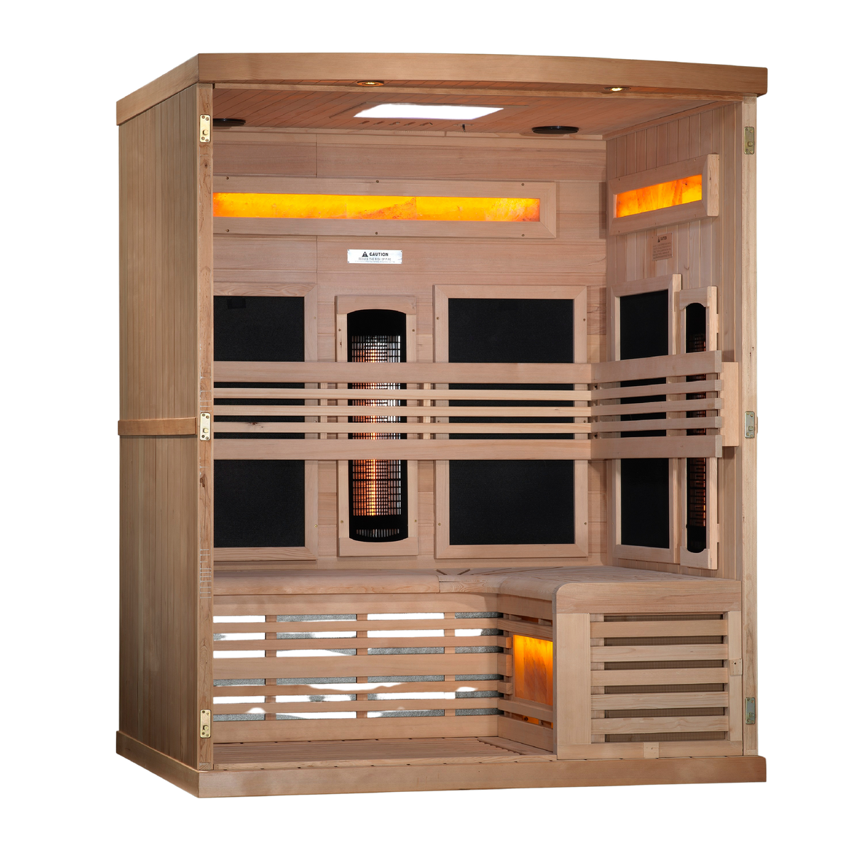 Golden Designs Reserve 3-Person Full Spectrum Near Zero EMF Infrared Sauna GDI-8230-01