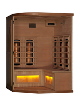 Golden Designs Reserve 3-Person Corner Near Zero EMF Infrared Sauna GDI-8035-02