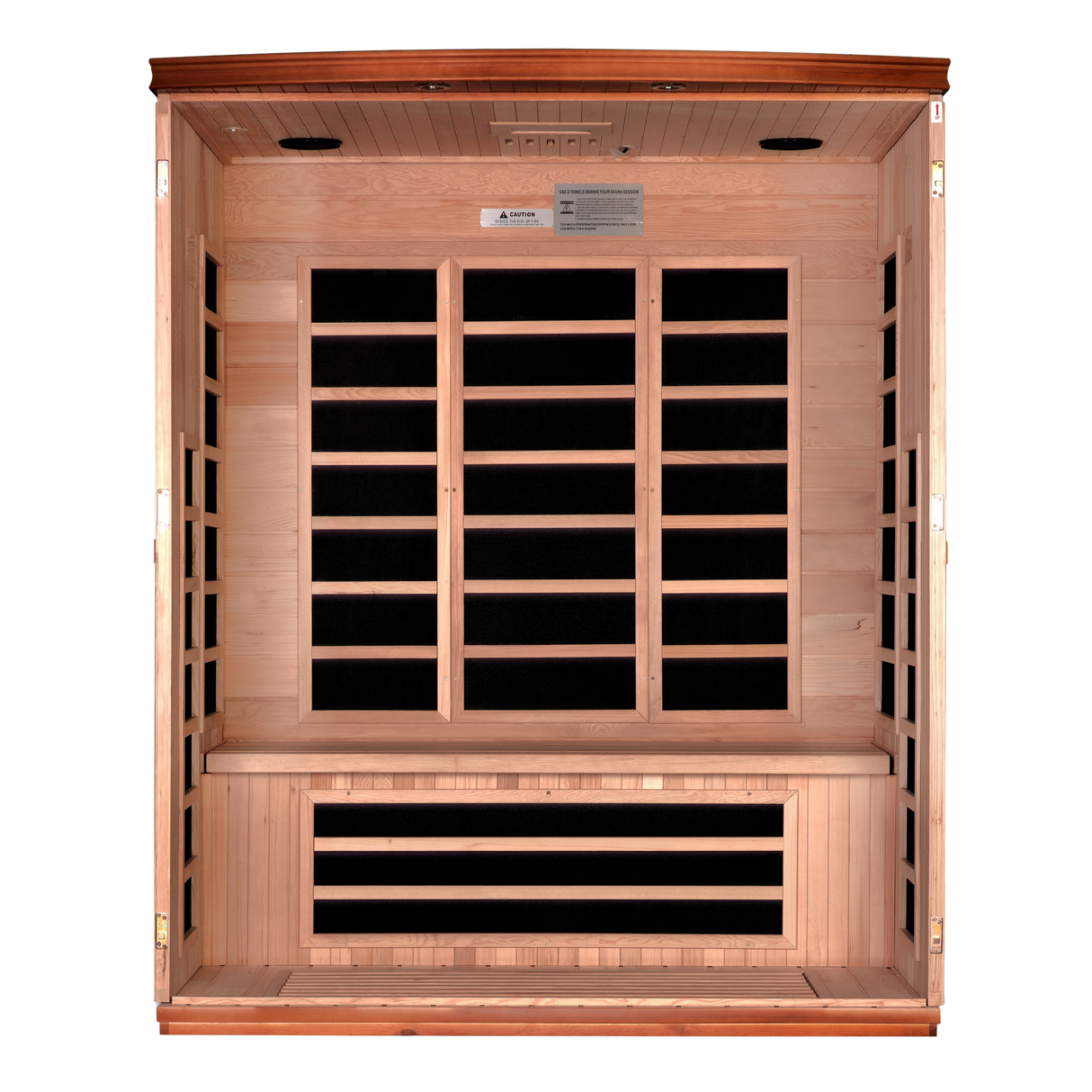 Dynamic Saunas Lugano 3-Person Low EMF Infrared Sauna DYN-6336-02