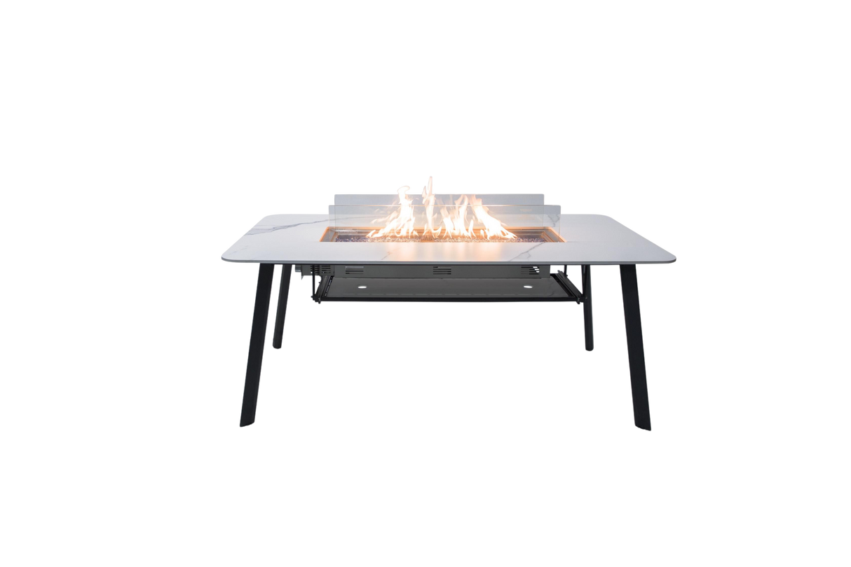 Elementi Plus Oslo Marble Porcelain Dining Fire Table OFP301