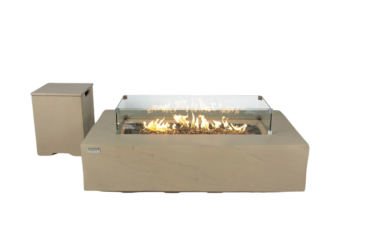 Elementi Plus Colorado Rectangle Sandstone Fire Table OFG410SY