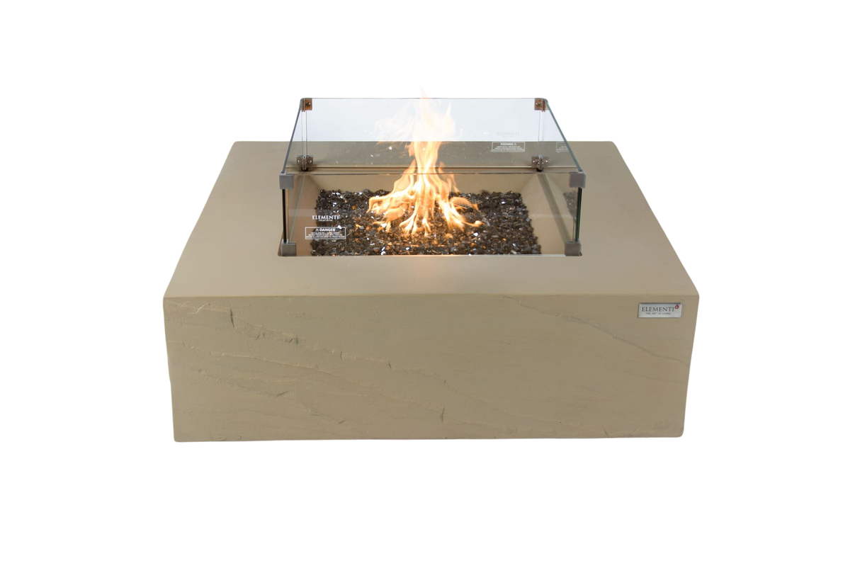 Elementi Plus Uluru Square Sandstone Fire Table OFG411SY