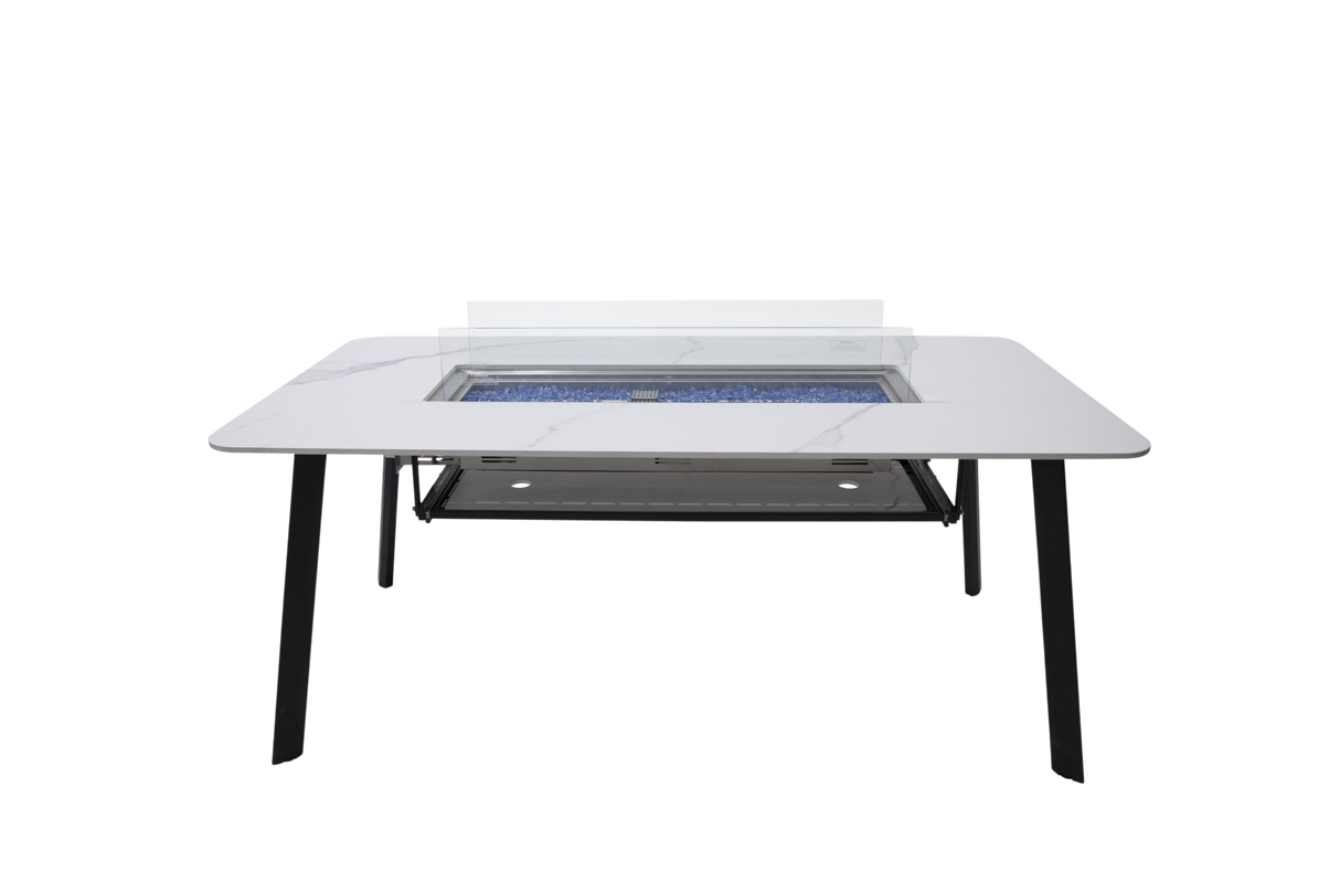 Elementi Plus Oslo Marble Porcelain Dining Fire Table OFP301