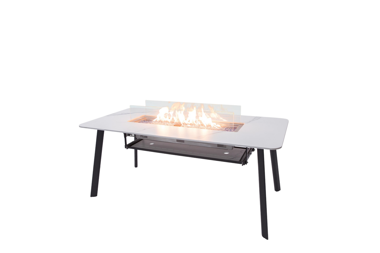 Elementi Plus Oslo Marble Porcelain Dining Fire Table OFP301