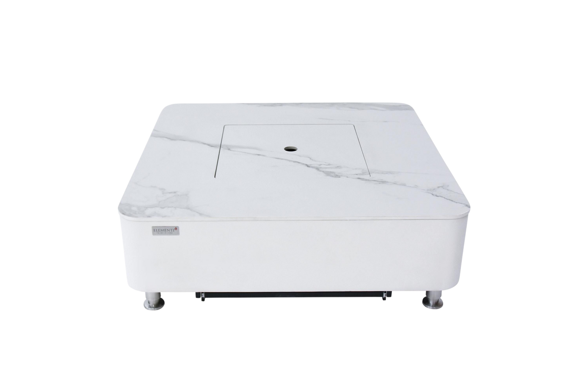 Elementi Plus Annecy Marble Porcelain Fire Table OFP101BW