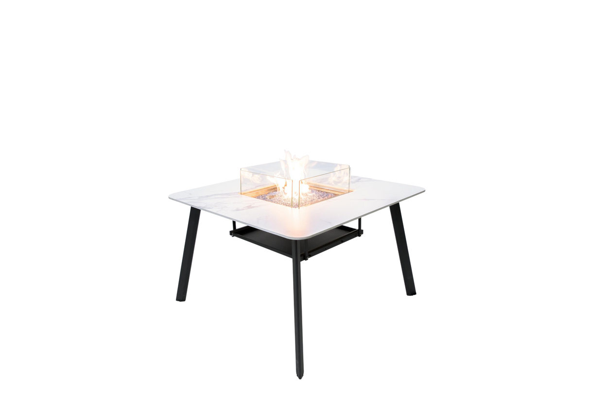 Elementi Plus Helsinki Marble Porcelain Dining Fire Table OFP302