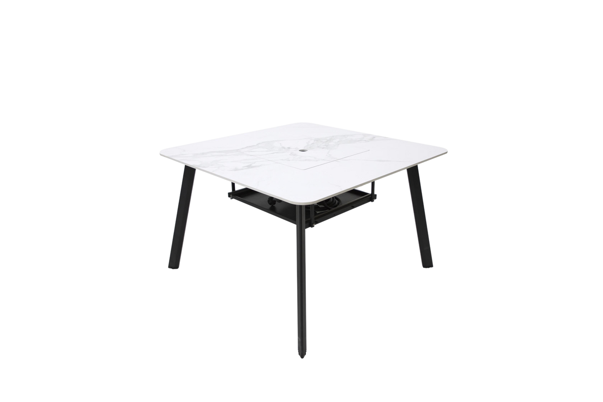 Elementi Plus Helsinki Marble Porcelain Dining Fire Table OFP302