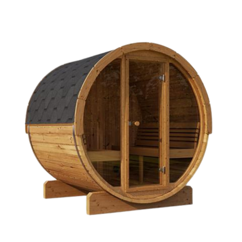 SaunaLife Model E8G ERGO Series 6 Person Sauna Barrel Glass Front SL-MODELE8G