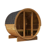 SaunaLife Model E7G ERGO Series 4 Person Sauna Barrel Glass Front SL-MODELE7G