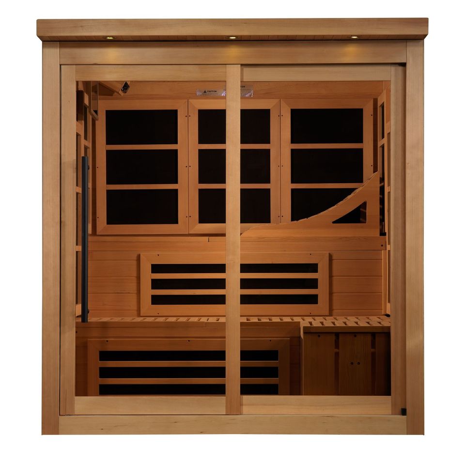 Golden Designs Monaco Limited Edition 6-Person Near Zero EMF Infrared Sauna GDI-6996-02