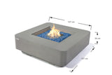 Elementi Plus Lucerne Square Rounded Corner Fire Table OFG419LG