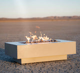 The Outdoor Plus 96" Coronado Powder Coated Metal Rectangular Fire Pit OPT-CORPC96