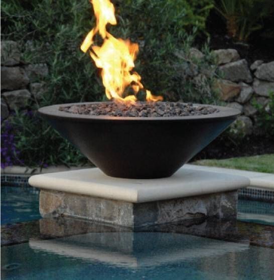 The Outdoor Plus 48" Cazo GFRC Concrete Round Fire Bowl OPT-48RFO