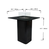 Elementi Plus Koln Marble Porcelain Bar Fire Table OFP221