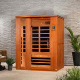 Dynamic Saunas Lugano 3-Person Low EMF Infrared Sauna DYN-6336-02