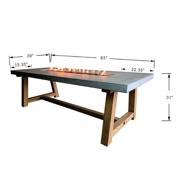 Elementi Sonoma Dining Fire Table OFG201