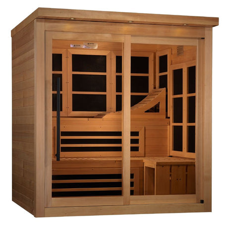 Golden Designs Monaco Limited Edition 6-Person Near Zero EMF Infrared Sauna GDI-6996-02