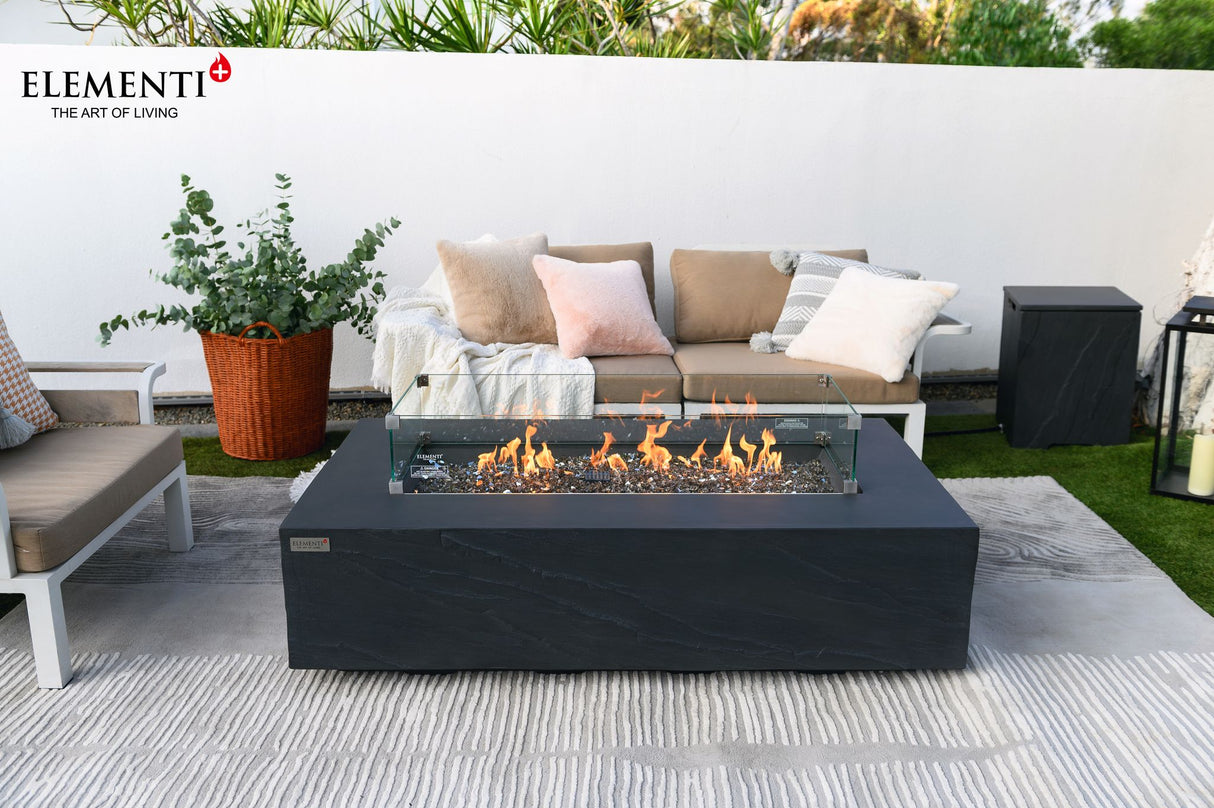 Elementi Plus Cape Town Rectangle Sandstone Fire Table OFG410SL