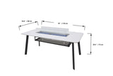 Elementi Plus Oslo Marble Porcelain Dining Fire Table OFP301