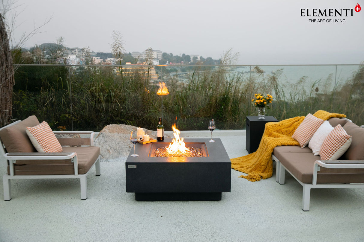 Elementi Plus Bergen Square Sandstone Fire Table OFG413DG