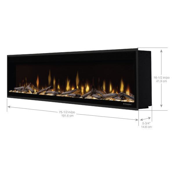 Dimplex Ignite Evolve 74" Built-in Linear Electric Fireplace EVO74