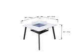 Elementi Plus Helsinki Marble Porcelain Dining Fire Table OFP302