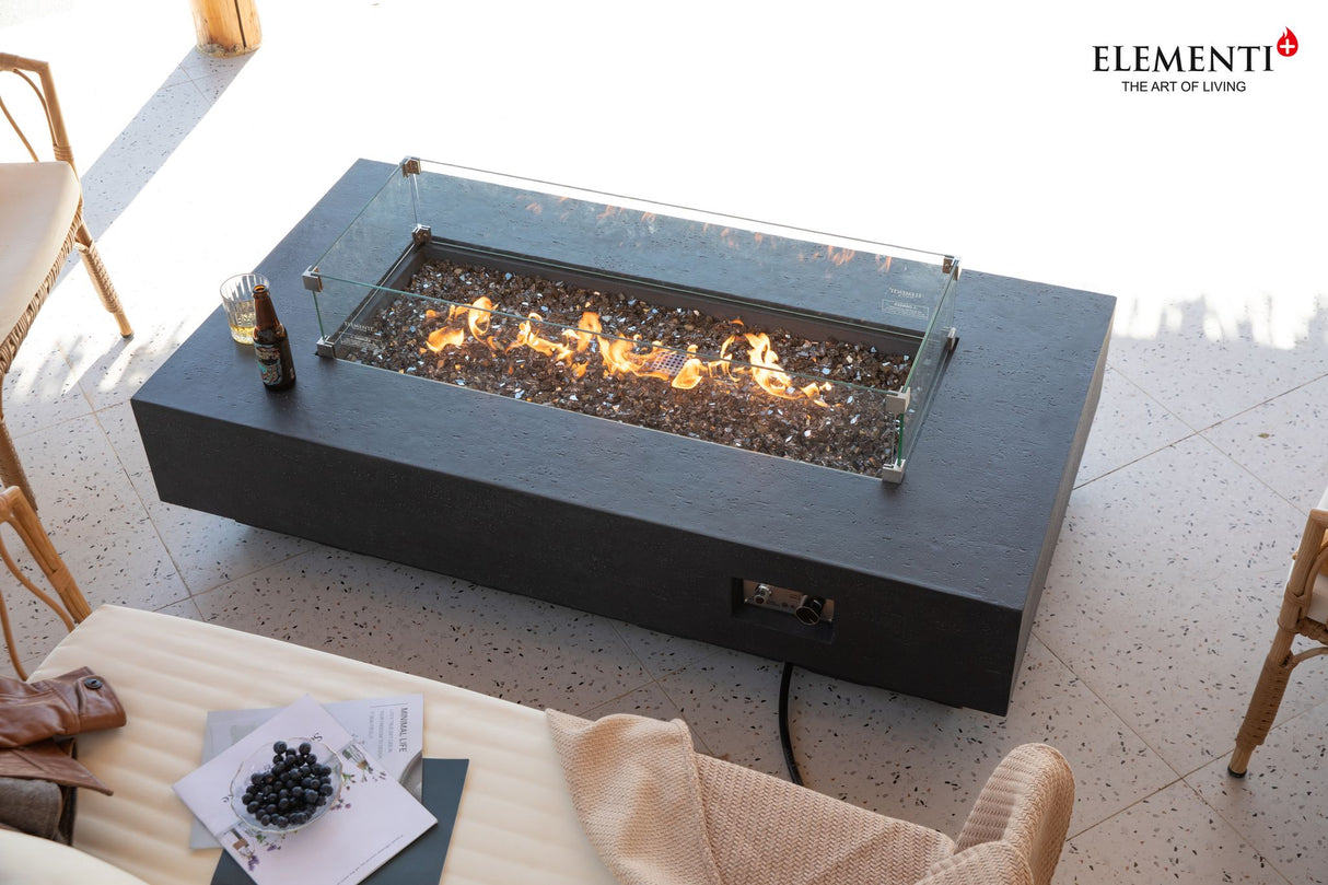 Elementi Plus Positano Rectangle Fire Table OFG415DG