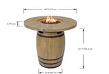 Elementi Lafite Barrel Fire Table OFG225