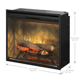 Dimplex Revillusion 24" Built-In Firebox Herringbone RBF24DLX