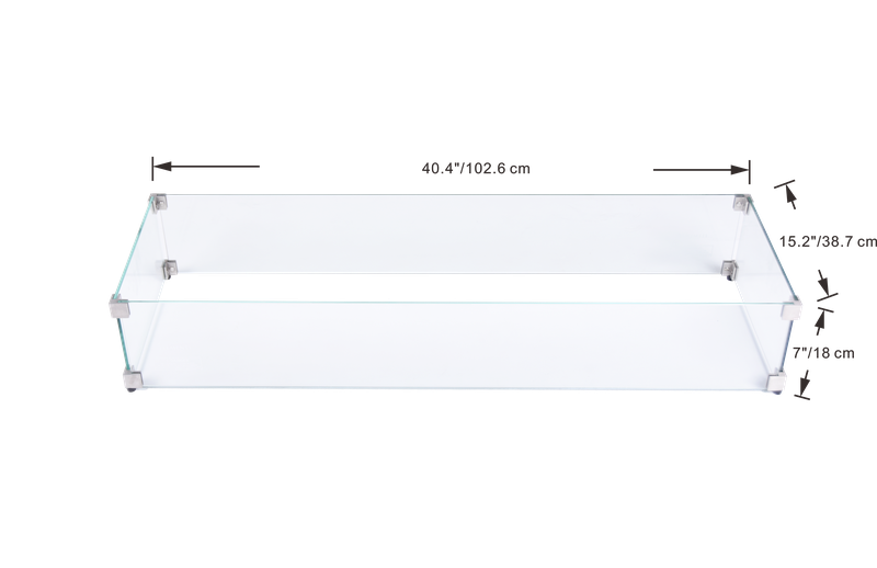 Elementi Plus Positano Rectangle Fire Table OFG415DG